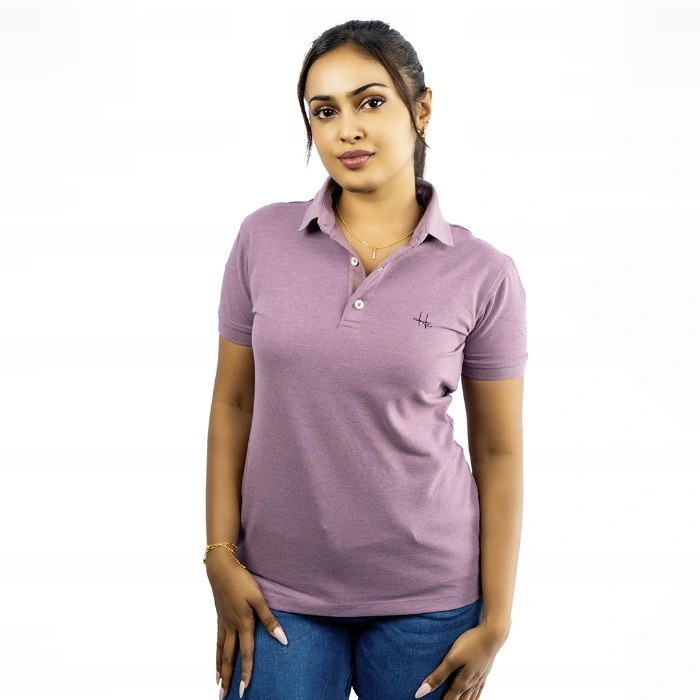 Signature Womens Classic Purple Polo T Shirt